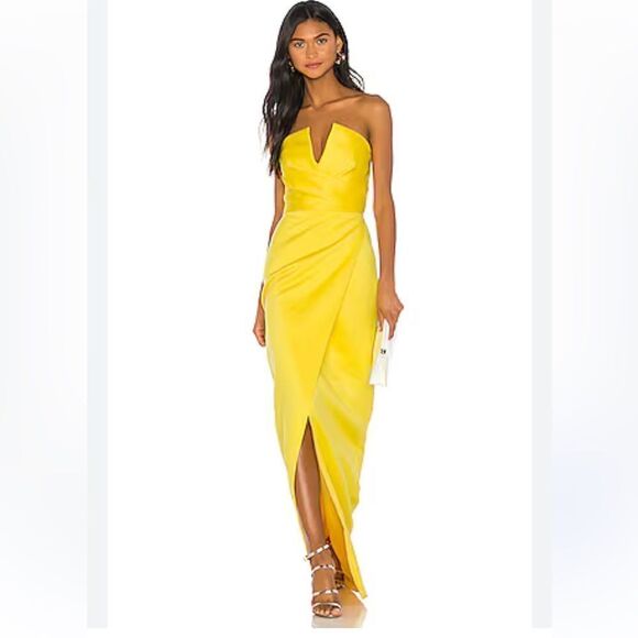 Jay Godfrey Darcy Gown in Bright Yellow NWT Small flaw size 00 - Picture 1 of 9